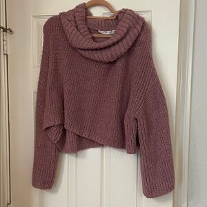 Altar'd State Dusty Rose Cowl Neck Sweater